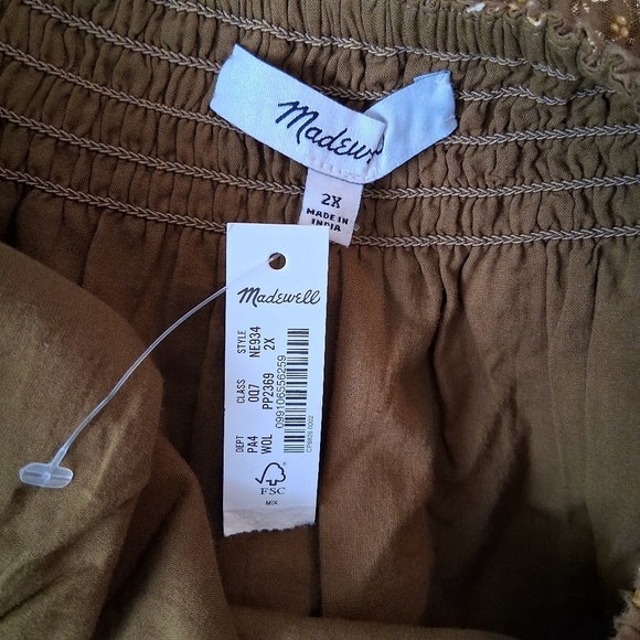 Madewell Petite Ruffle-Sleeve Tiered Midi Dress in Daisy Stitch Size 2X NWT - Picture 10 of 11